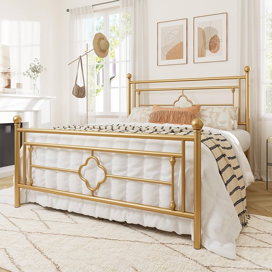 Amazon.com: Allewie Full Size Metal Platform Bed Frame with